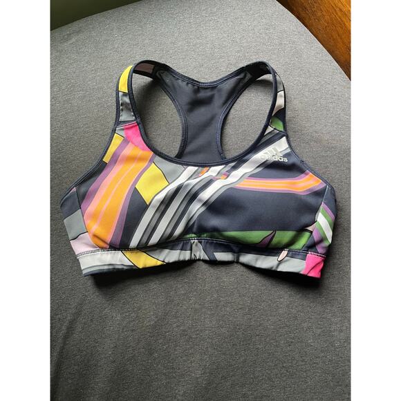 Adidas Climacool Adjustable Vented Color block Sports Bra 32A - Picture 1 of 4